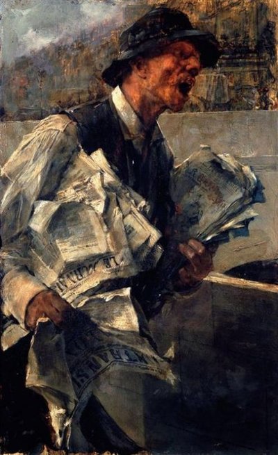 The Newspaperman in Paris by Giovanni Boldini